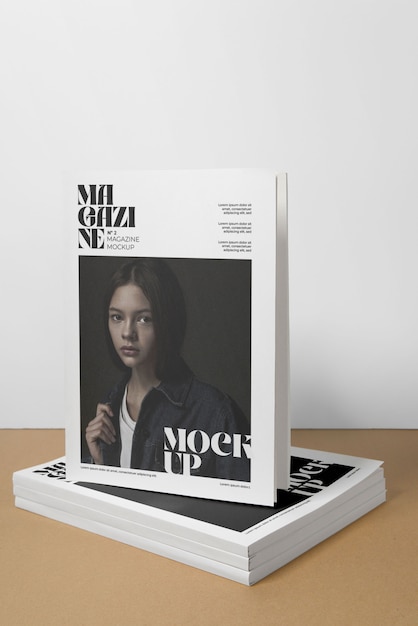 PSD mock-up-design für ein papiermagazin