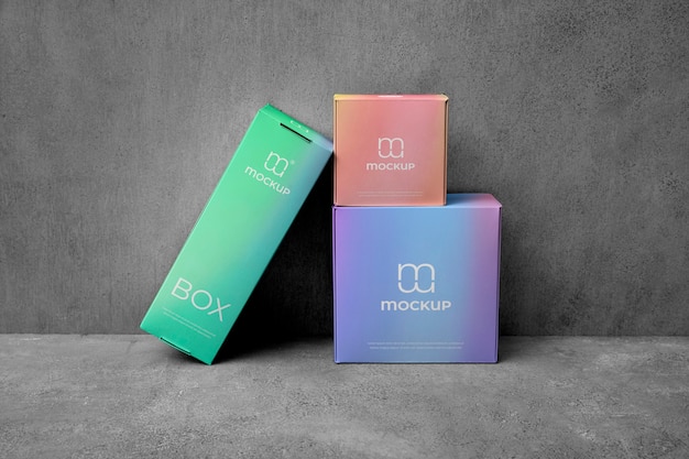 Mock-up-Design für mehrfarbige Verpackungen