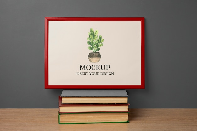 Mock-up-Design mit rotem Rahmen