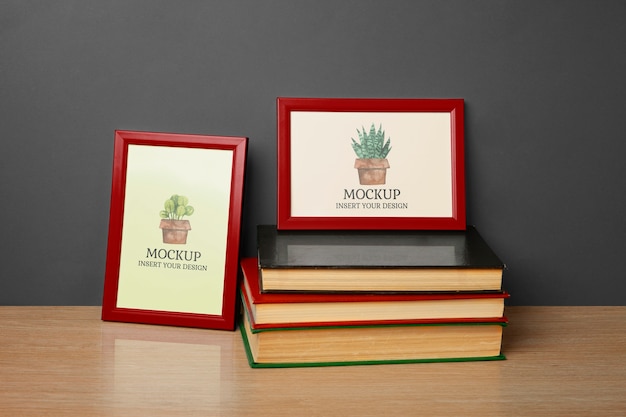 Mock-up-Design mit rotem Rahmen