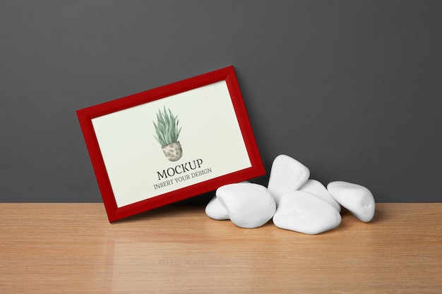 Mock-up-Design mit rotem Rahmen