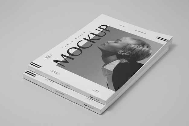 Mock-up di album fotografico monocromatico in formato orizzontale