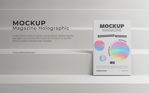 Mock-up di cancelleria per elementi editoriali olografici