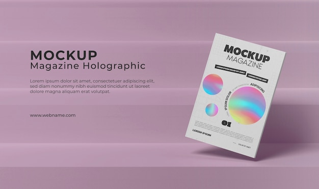 Mock-up di cancelleria per elementi editoriali olografici