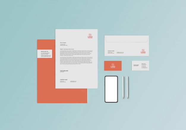 Mock-up di cancelleria