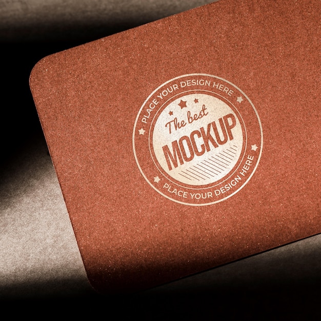Mock-up di carta ruvida biglietto da visita