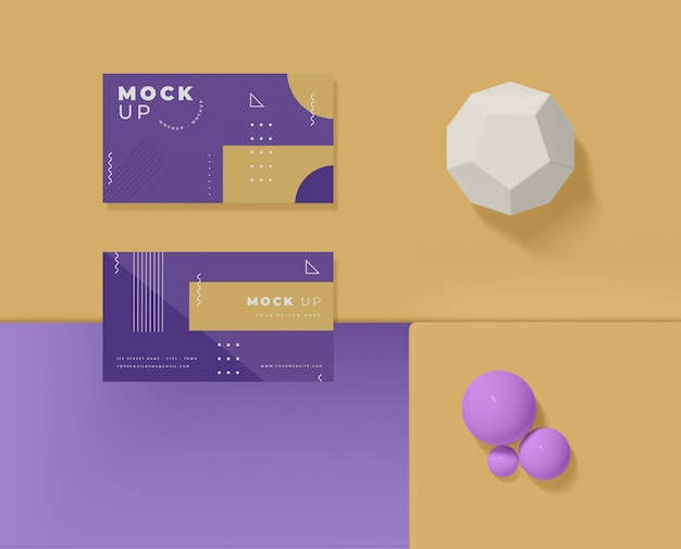 Mock-up di concetto di forme geometriche