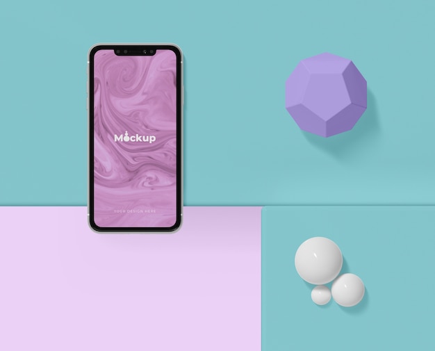 Mock-up di concetto di forme geometriche