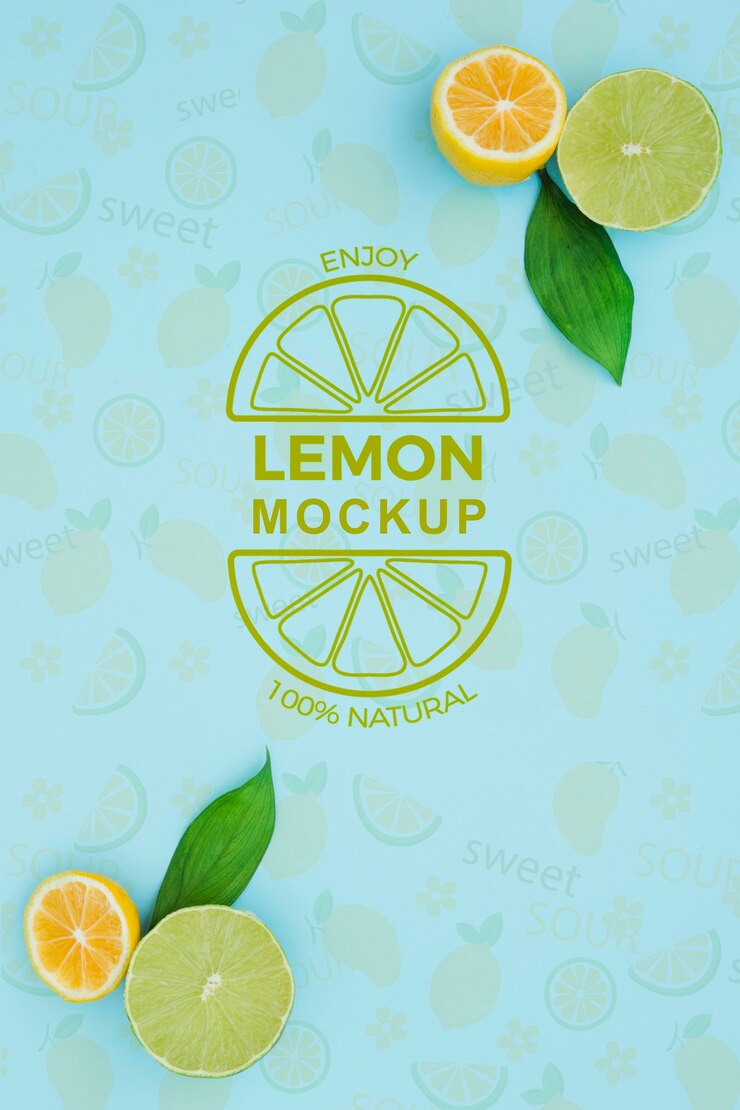 PSD mock-up di concetto di frutta deliziosa