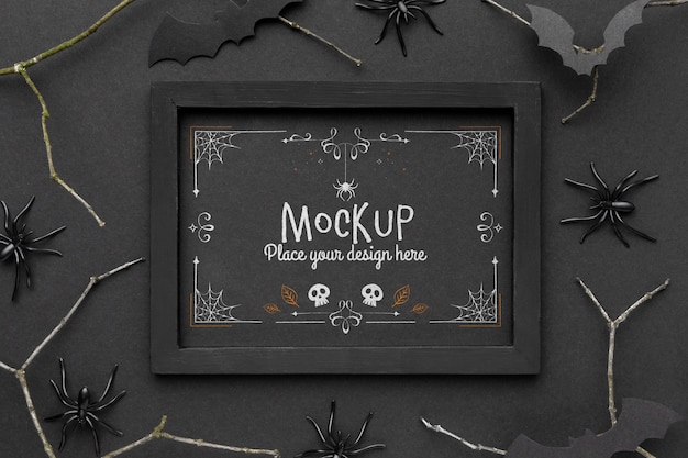 Mock-up di concetto di halloween spettrale