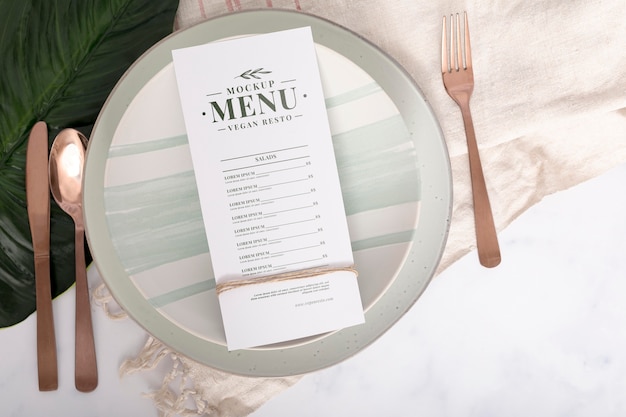 Mock-up di concetto di menu di cibo