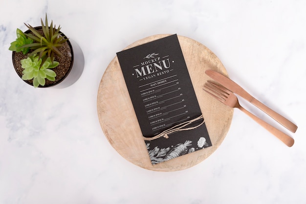 Mock-up di concetto di menu di cibo