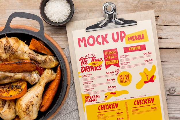 Mock-up di disposizione di farina di pollo