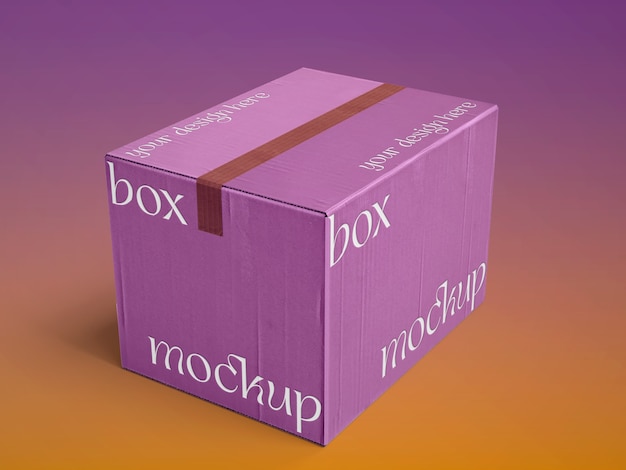 Mock-up di imballaggio in scatola di cartone