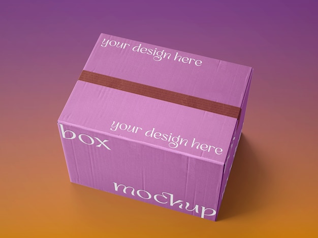 Mock-up di imballaggio in scatola di cartone