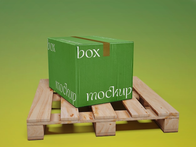 Mock-up di imballaggio in scatola di cartone
