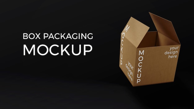 Mock-up di imballaggio in scatola di cartone