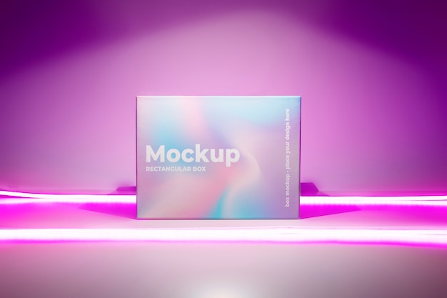 Mock-up di scatola rettangolare sfumata