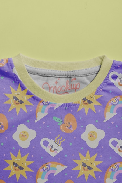 Mock-up di t-shirt per bambini stampata