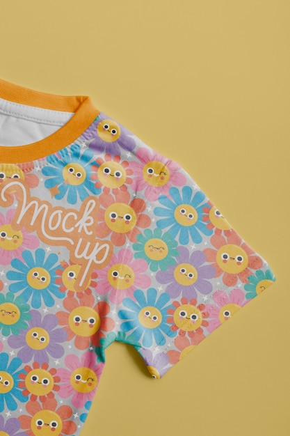 Mock-up di t-shirt per bambini stampata