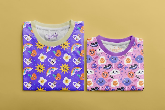 Mock-up di t-shirt per bambini stampata