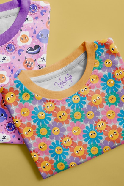 Mock-up di t-shirt per bambini stampata