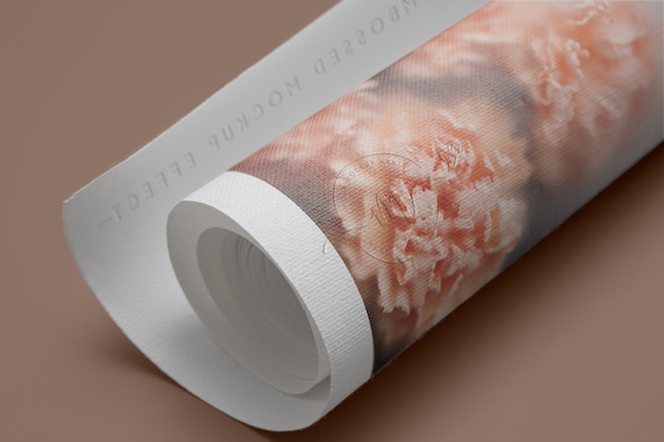 PSD mock-up di tela o carta da parati con motivo