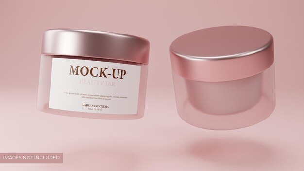 Mock-up di un barattolo di cosmetici in 3D