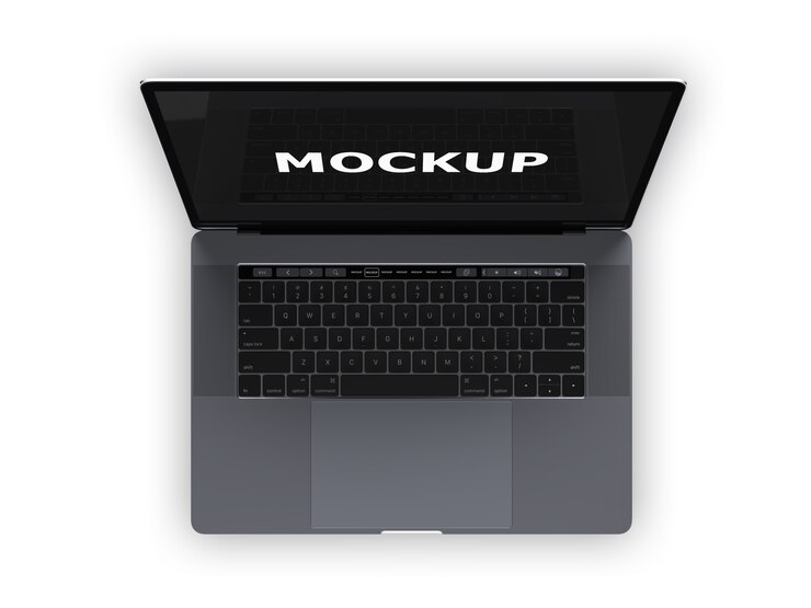 PSD mock up con diseño de portátil