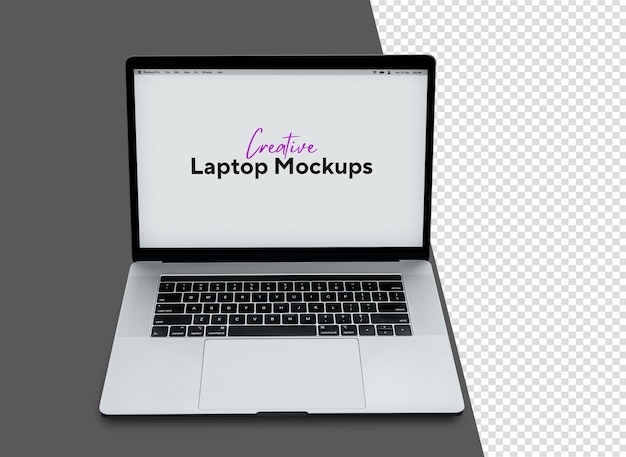Mock up con diseño de portátil