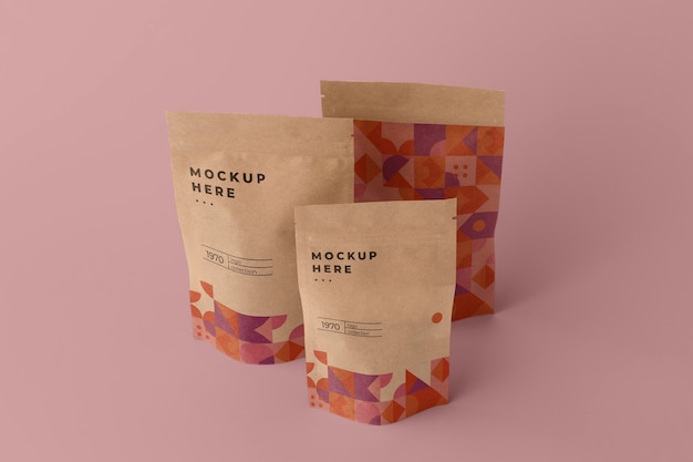 Mock-up doypack arrangiamento minimalista