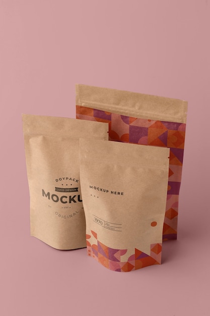 Mock-up doypack arrangiamento minimalista