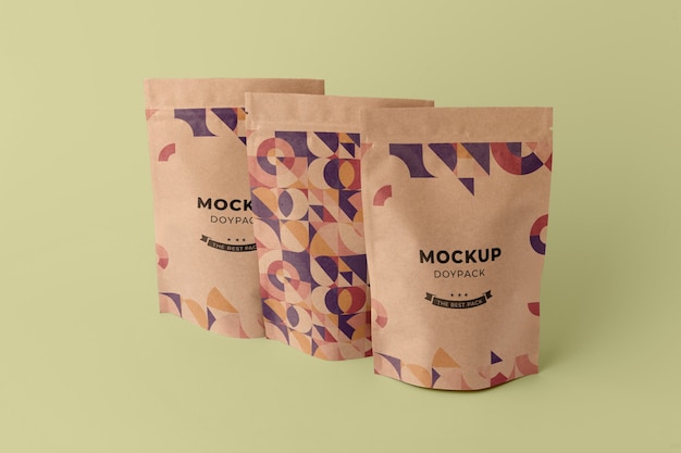 PSD mock-up doypack minimalistische anordnung