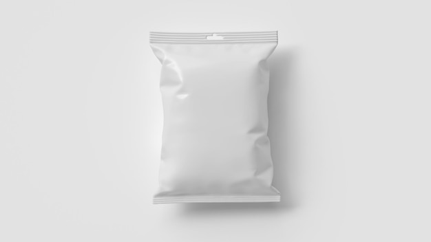 Mock-up du paquet en feuille blanche pour le rendu 3D de l'espace de copie
