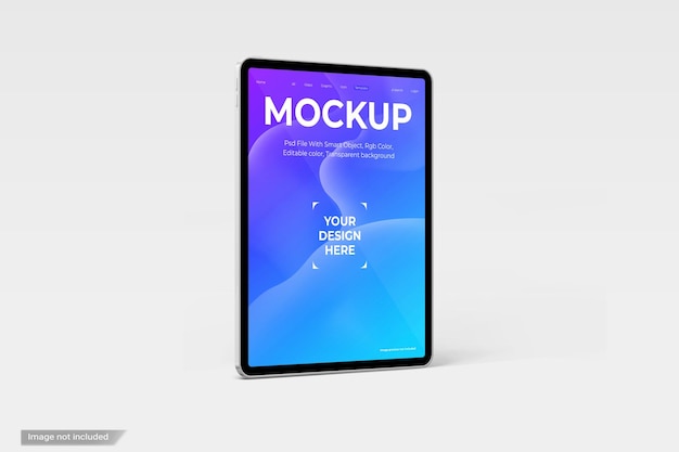 PSD mock-up de l'écran de la tablette