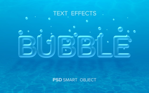 Mock-up effetto testo acqua