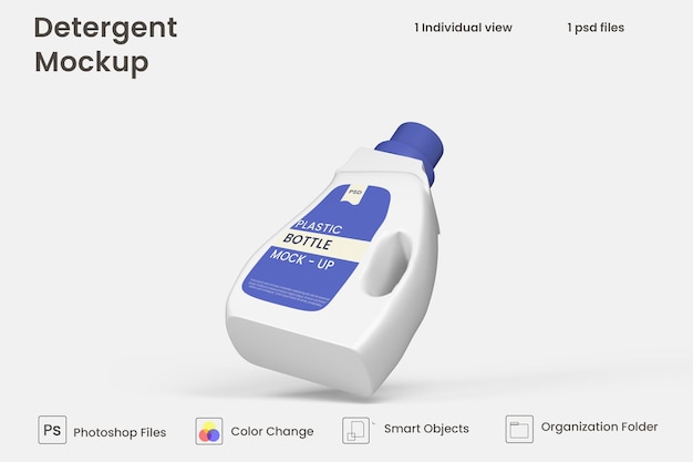 Mock up de envases de detergente PSD gratuito