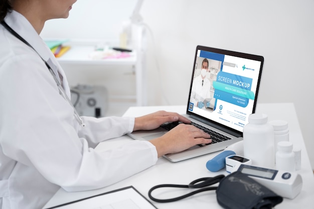 Mock-up für medizinische und gesundheitliche Untersuchungen