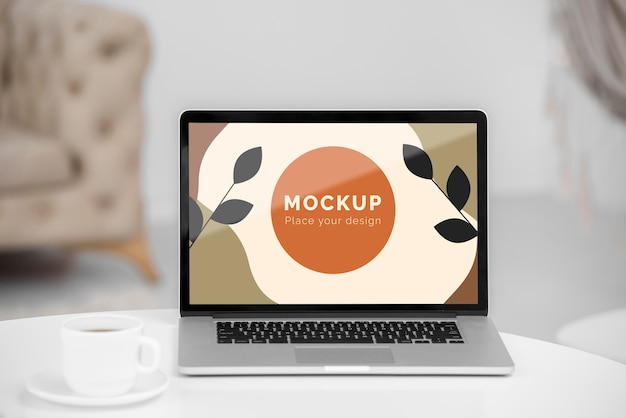 PSD mock up laptop no quarto