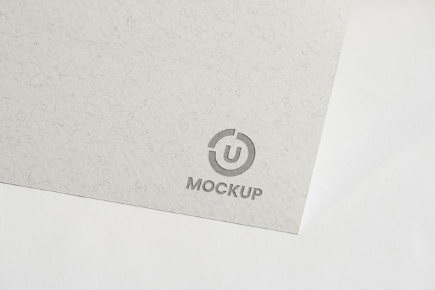 Mock-up logo design für business high view