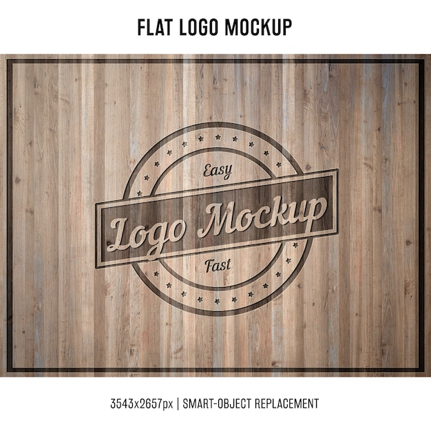 Mock up de logo sellado