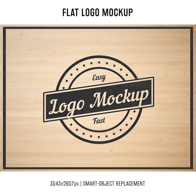 Mock up de logo sellado