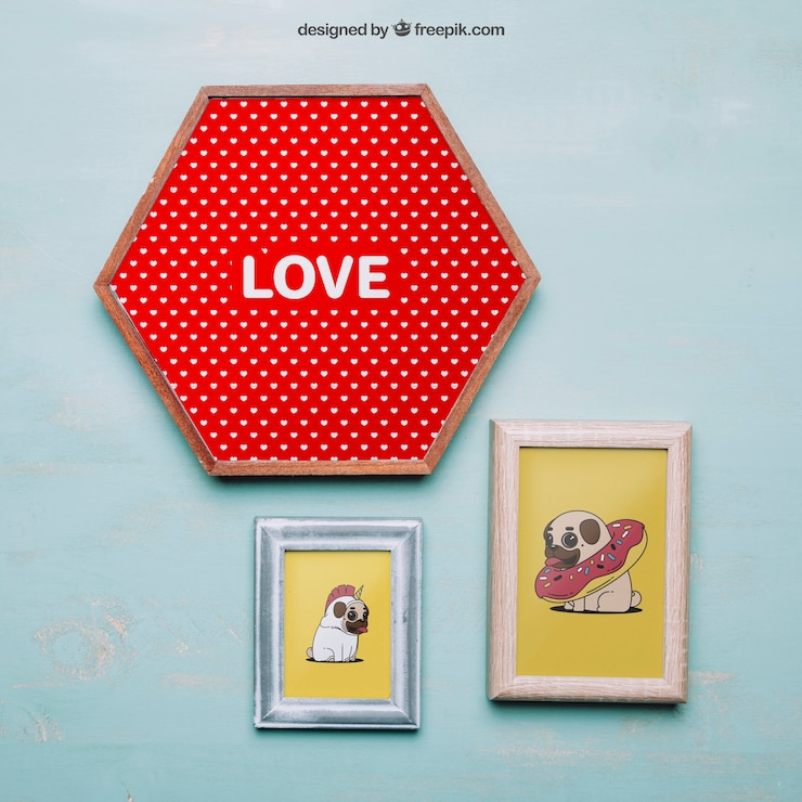 PSD mock-up mit drei frames