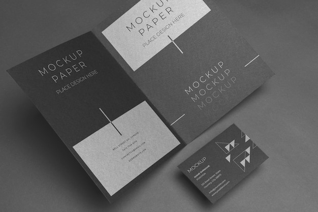 Mock-up-Mock-up-Sortiment für Unternehmen mit hohem Winkel