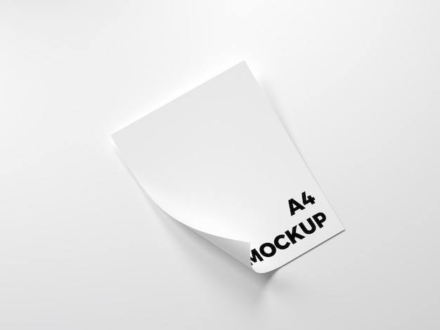 Mock up de papel en blanco