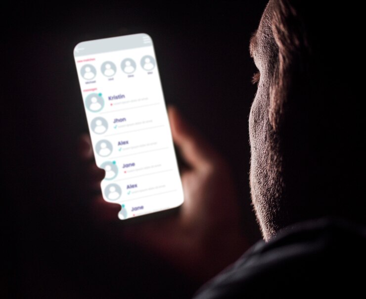 PSD mock-up phone addiction