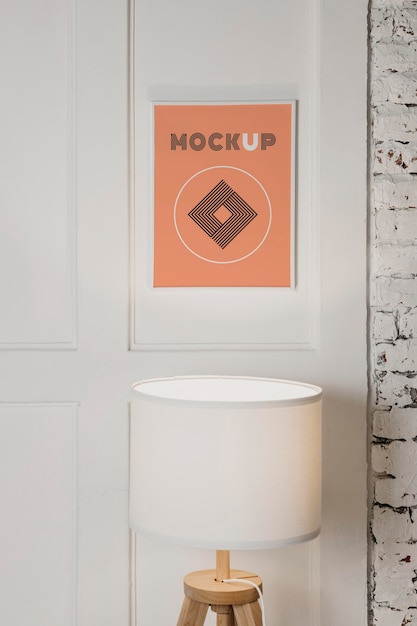 Mock-up-Rahmen an der Wand