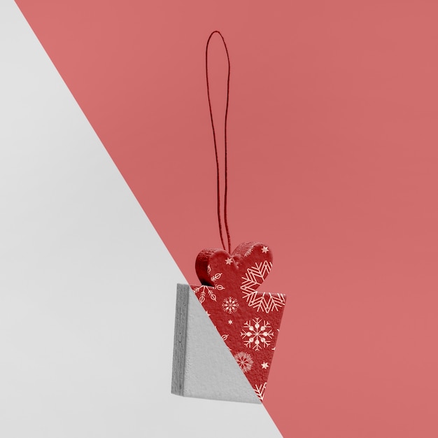 Mock-up regalo di natale ornamentale