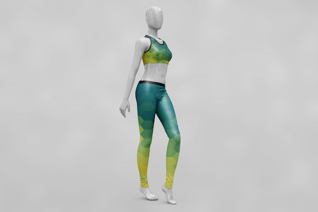 Mock up de ropa deportiva de mujer