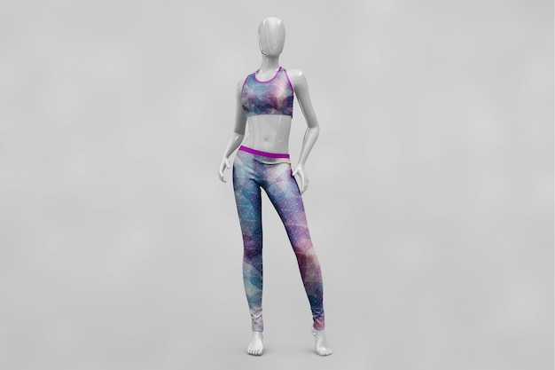 Mock up de ropa deportiva de mujer